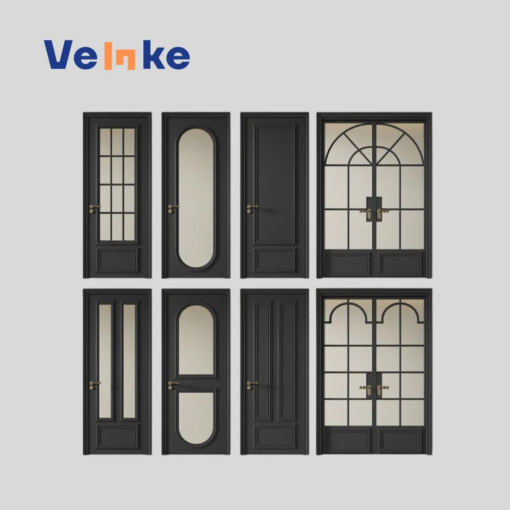 IGCC Certified Modern Entry Door Collection Standard Sizes featuring Glass & Solid Panel Designs with Premium Aluminum Construction