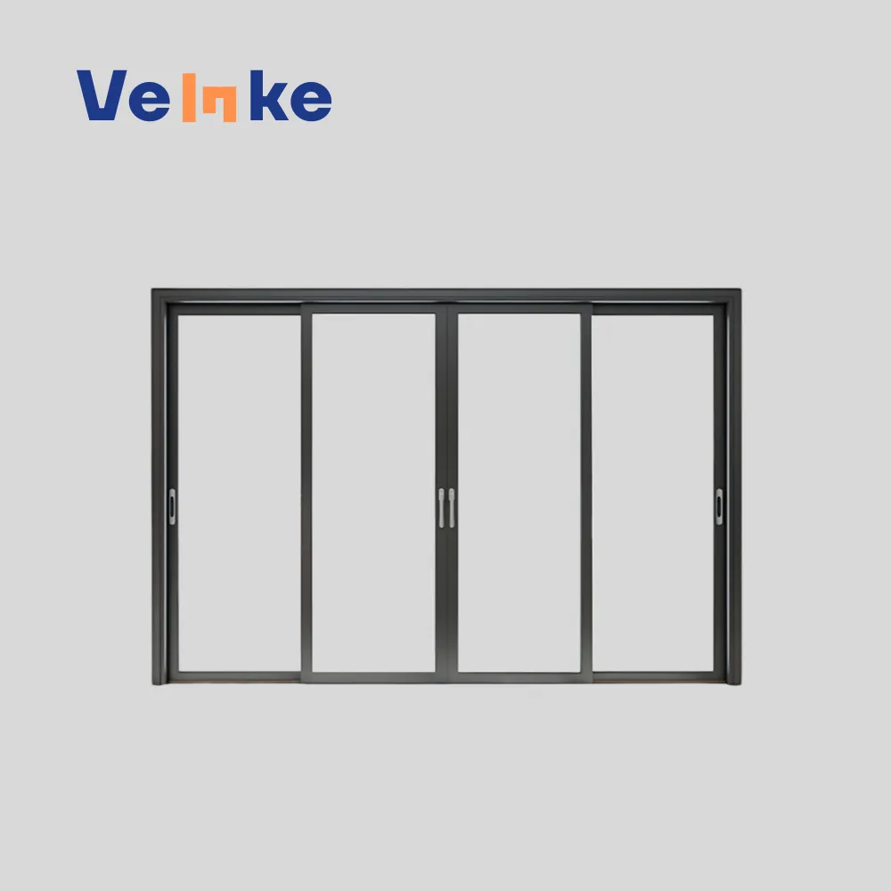 Residential Sliding Door System Tempered Safety Glass CE Certified Custom Dimensions Made in China