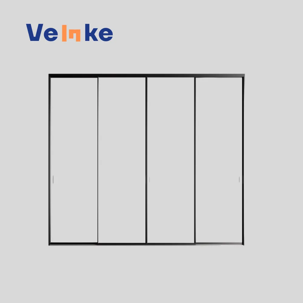 Professional Grade Sliding Door System Tempered Safety Glass AS2047 Certified Custom Dimensions Popular In UK