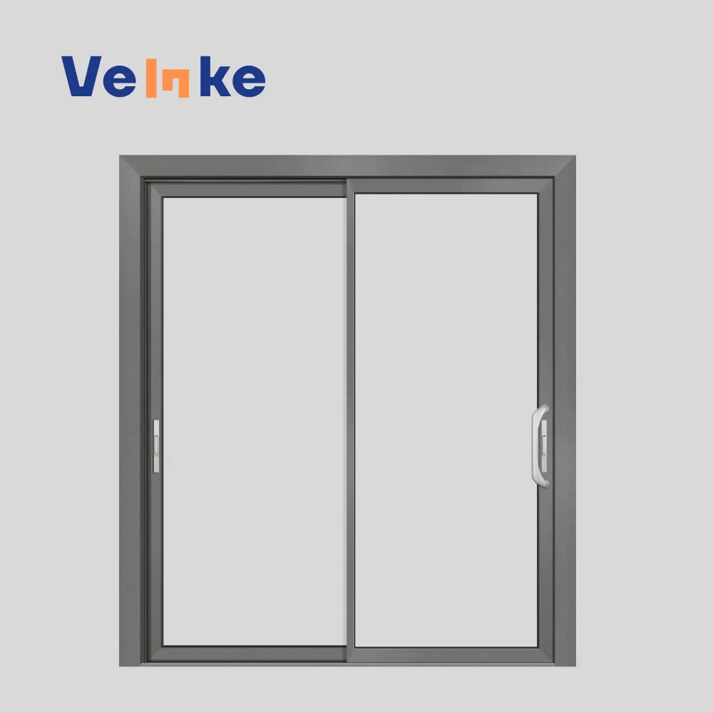 China Custom Size Low-E Coating Thermal Aluminum Factory Floor To Ceiling Sliding Screen French window